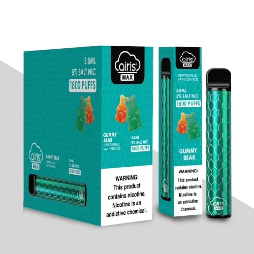 Одноразовая Pod система Airis Max Disposable Device 950mAh на 1800 затяжек со вкусом желейных мишек Одноразовая Pod система Airis Max Disposable Device 950mAh на 1800 затяжек со вкусом желейных мишек