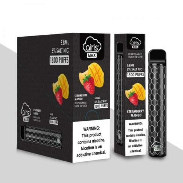 Одноразова Pod система Airis Max Pod Disposable Device 950mAh на 1800 затяжок зі смаком полуниці та манго