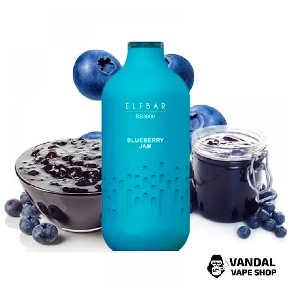 Одноразовый Pod Elf Bar BB3000 Disposable Pod 650mAh 5% на 3000 затяжек со вкусом черничного джема Одноразовый Pod Elf Bar BB3000 Disposable Pod 650mAh 5% на 3000 затяжек со вкусом черничного джема