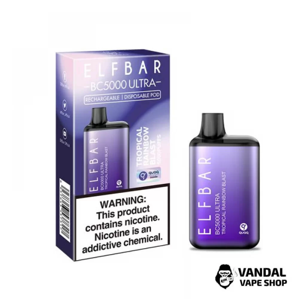 Одноразовый Elf Bar BC5000 Ultra 650 мАч 5% на 5000 затяжек со вкусом фруктового микса Одноразовый Elf Bar BC5000 Ultra 650 мАч 5% на 5000 затяжек со вкусом фруктового микса