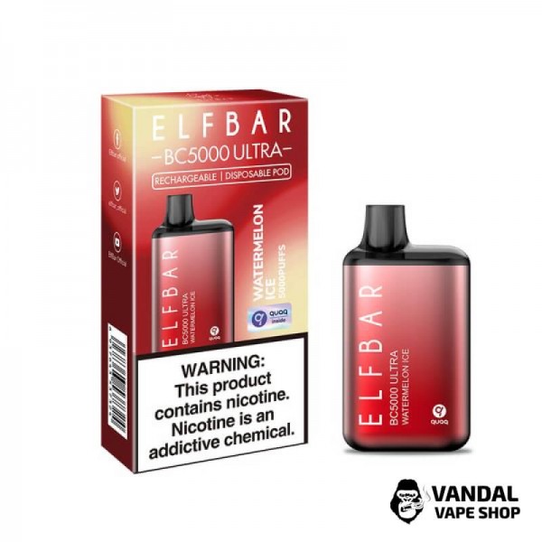 Одноразовый Elf Bar BC5000 Ultra 650 мАч 5% на 5000 затяжек со вкусом арбуза со льдом