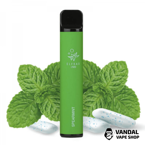 Одноразовий Pod Elf Bar 1500 Disposable Device 850mAh 5% на 1500 затяжок зі смаком перцевої м'яти