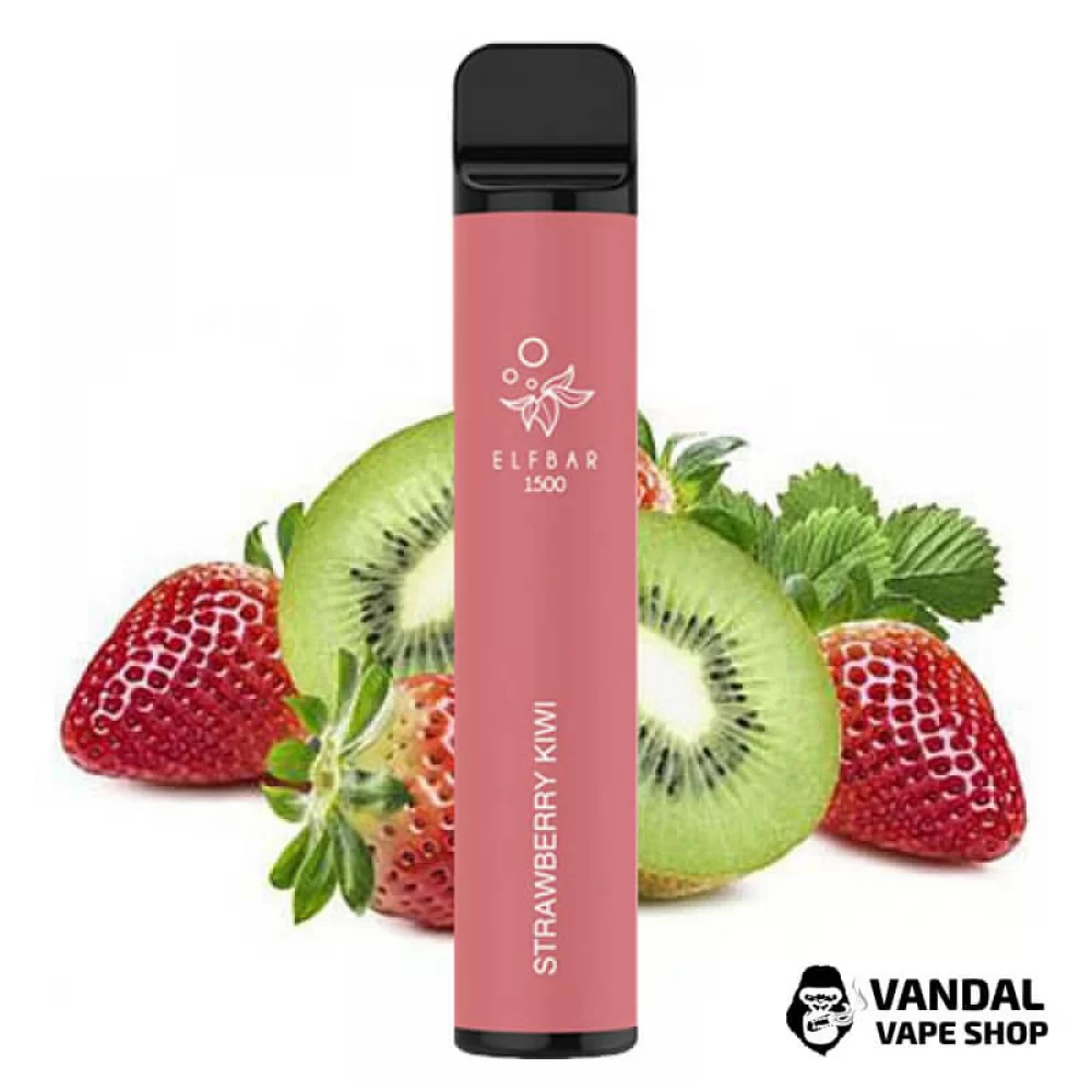 Одноразовый Pod Elf Bar 1500 Disposable Device 850mAh 5% на 1500 затяжек со вкусом киви и клубники Одноразовый Pod Elf Bar 1500 Disposable Device 850mAh 5% на 1500 затяжек со вкусом киви и клубники