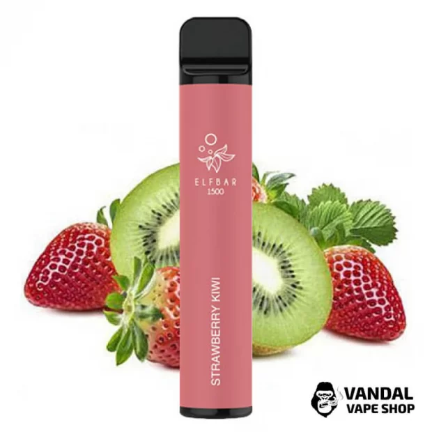 Одноразовий Pod Elf Bar 1500 Disposable Device 850mAh 5% на 1500 затяжок зі смаком ківі та полуниці