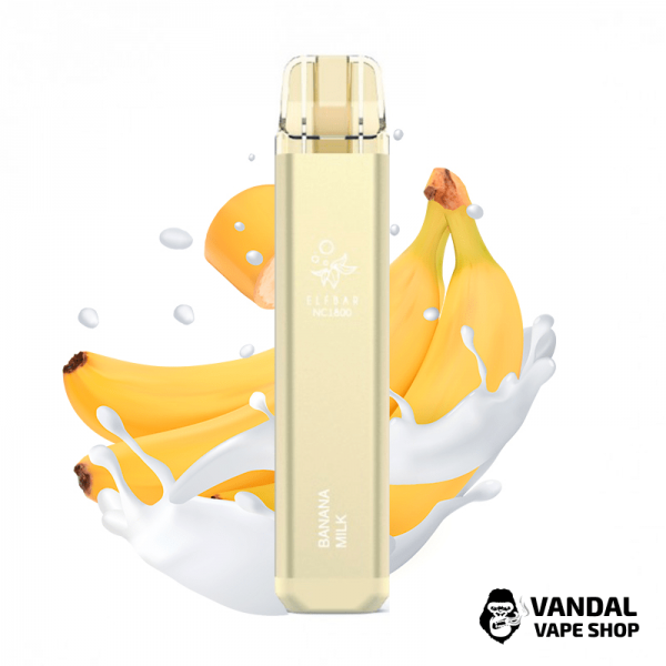 Одноразовый Pod Elf Bar NC1800 Disposable Device 950mAh 5% на 1800 затяжек со вкусом банана с молоком