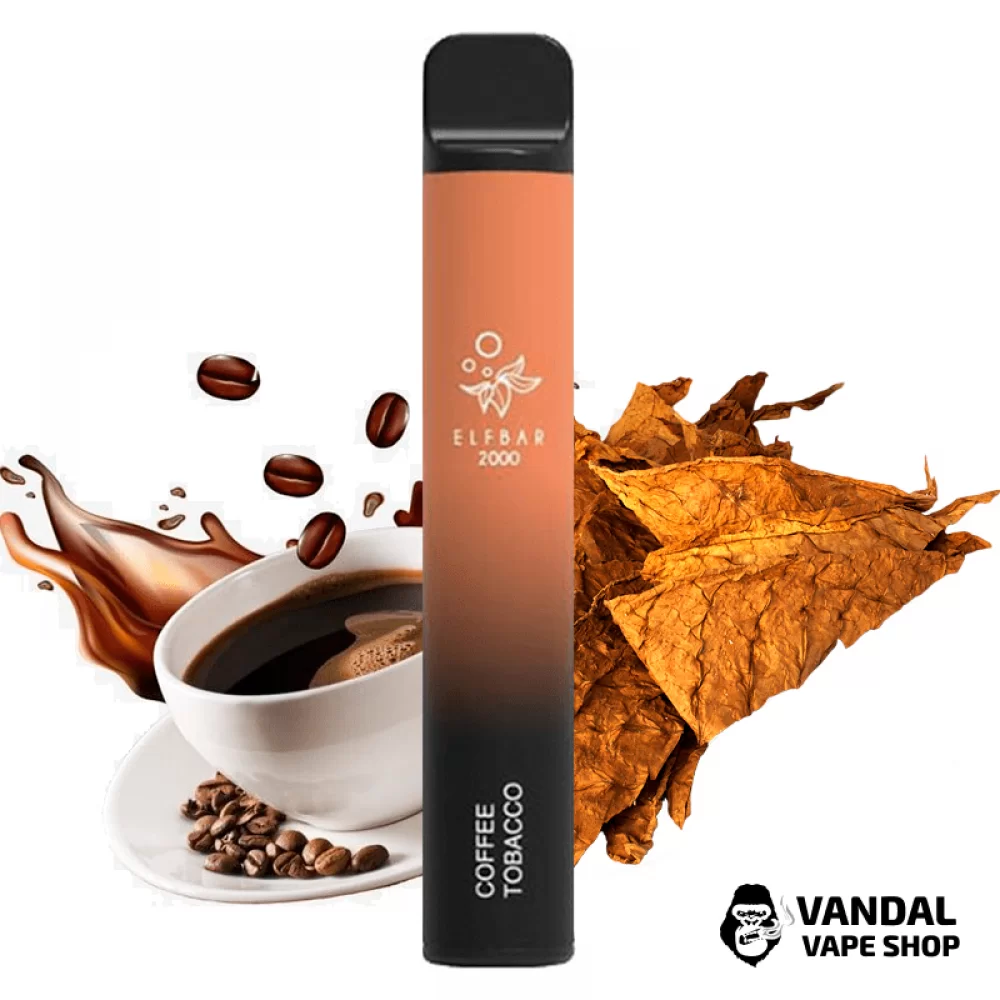 Одноразовый Pod Elf Bar 2000 Disposable 1200 mAh 5% на 2000 затяжек со вкусом кофе и табака Одноразовый Pod Elf Bar 2000 Disposable 1200 mAh 5% на 2000 затяжек со вкусом кофе и табака