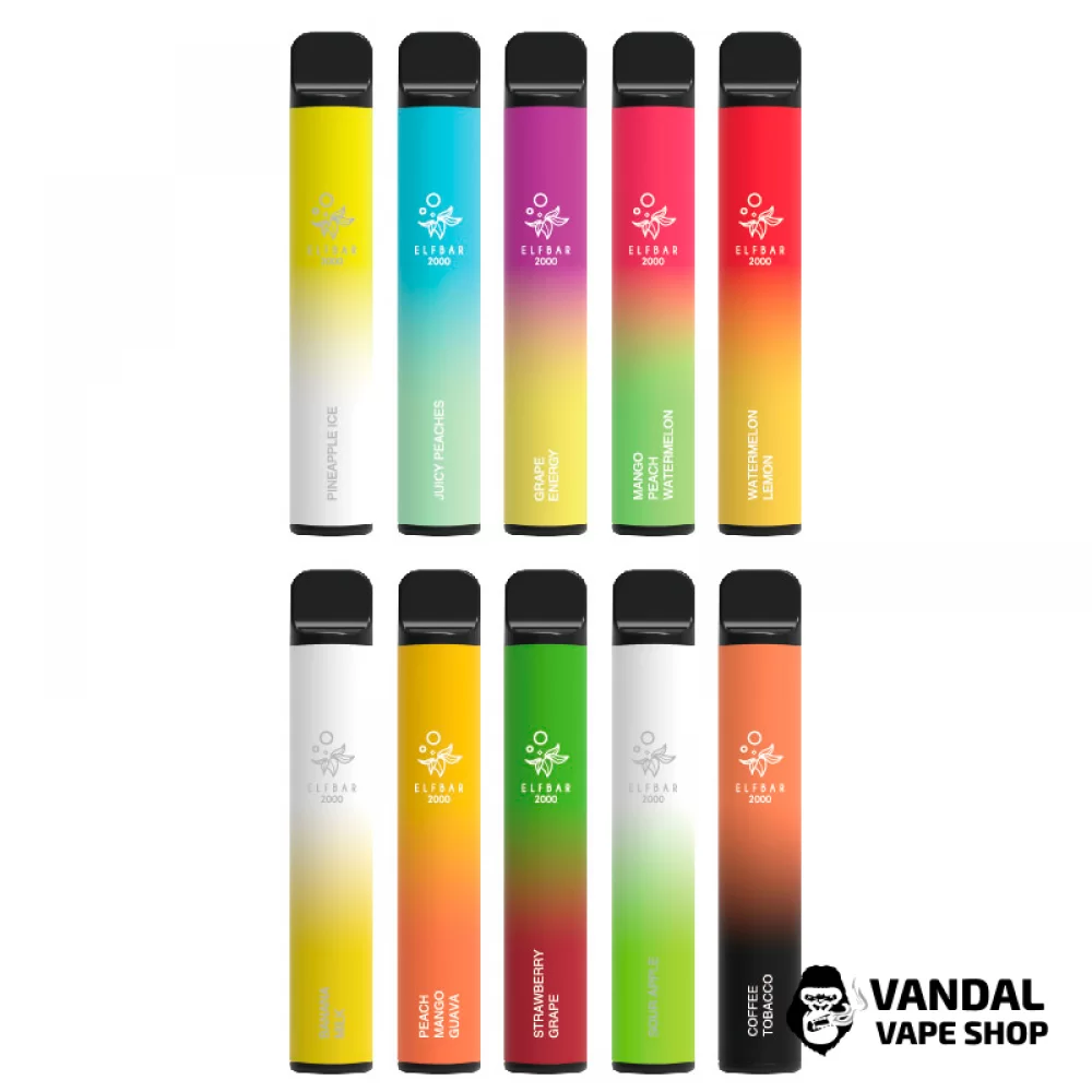 Одноразовий Pod Elf Bar 2000 Disposable 1200 mAh 5% на 2000 затяжок Одноразовий Pod Elf Bar 2000 Disposable 1200 mAh 5% на 2000 затяжок