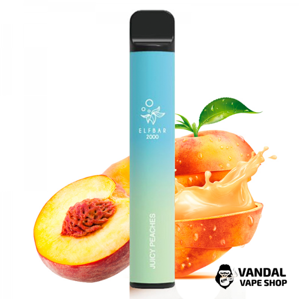 Одноразовий Pod Elf Bar 2000 Disposable 1200 mAh 5% на 2000 затяжок зі смаком соковитих персиків