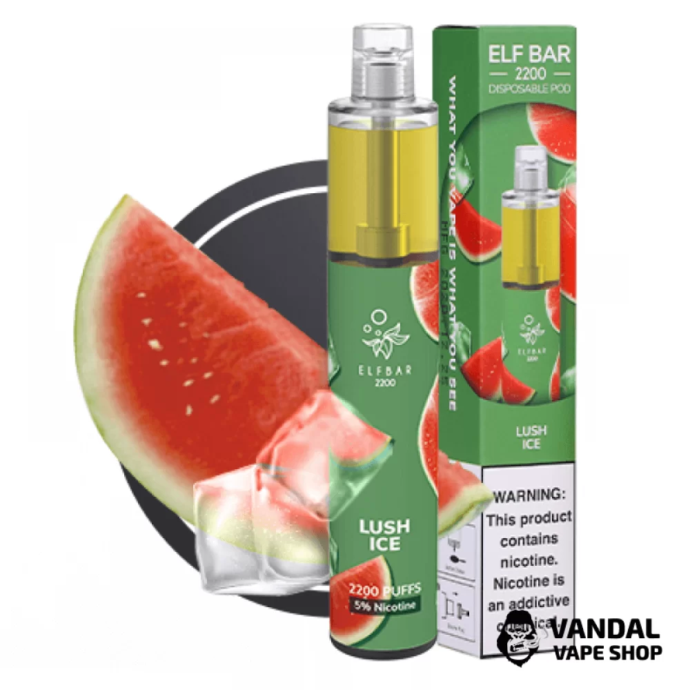 Одноразовая Pod система Elf Bar 2200 Disposable Pod 1250mAh со вкусом арбуза со льдом Одноразовая Pod система Elf Bar 2200 Disposable Pod 1250mAh со вкусом арбуза со льдом