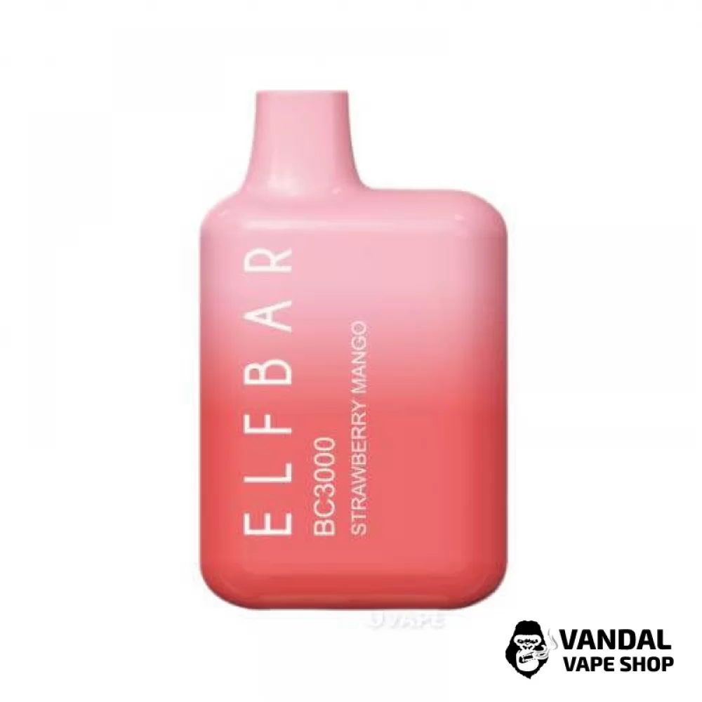Одноразовий Pod Elf Bar BC3000 Disposable Device 650mAh 5% на 3000 затяжок зі смаком полуниці з манго