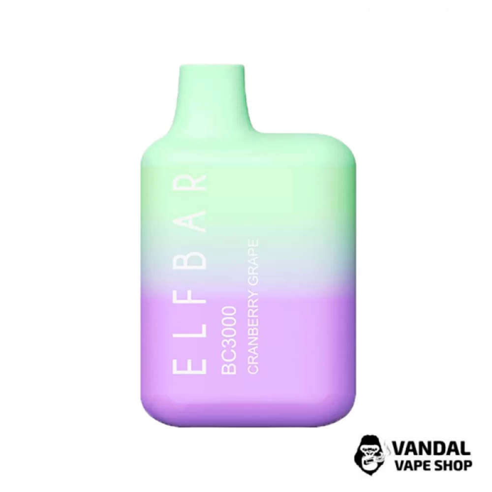 Одноразовий Pod Elf Bar BC3000 Disposable Device 650mAh 5% на 3000 затяжок зі смаком журавлини з виноградом Одноразовий Pod Elf Bar BC3000 Disposable Device 650mAh 5% на 3000 затяжок зі смаком журавлини з виноградом