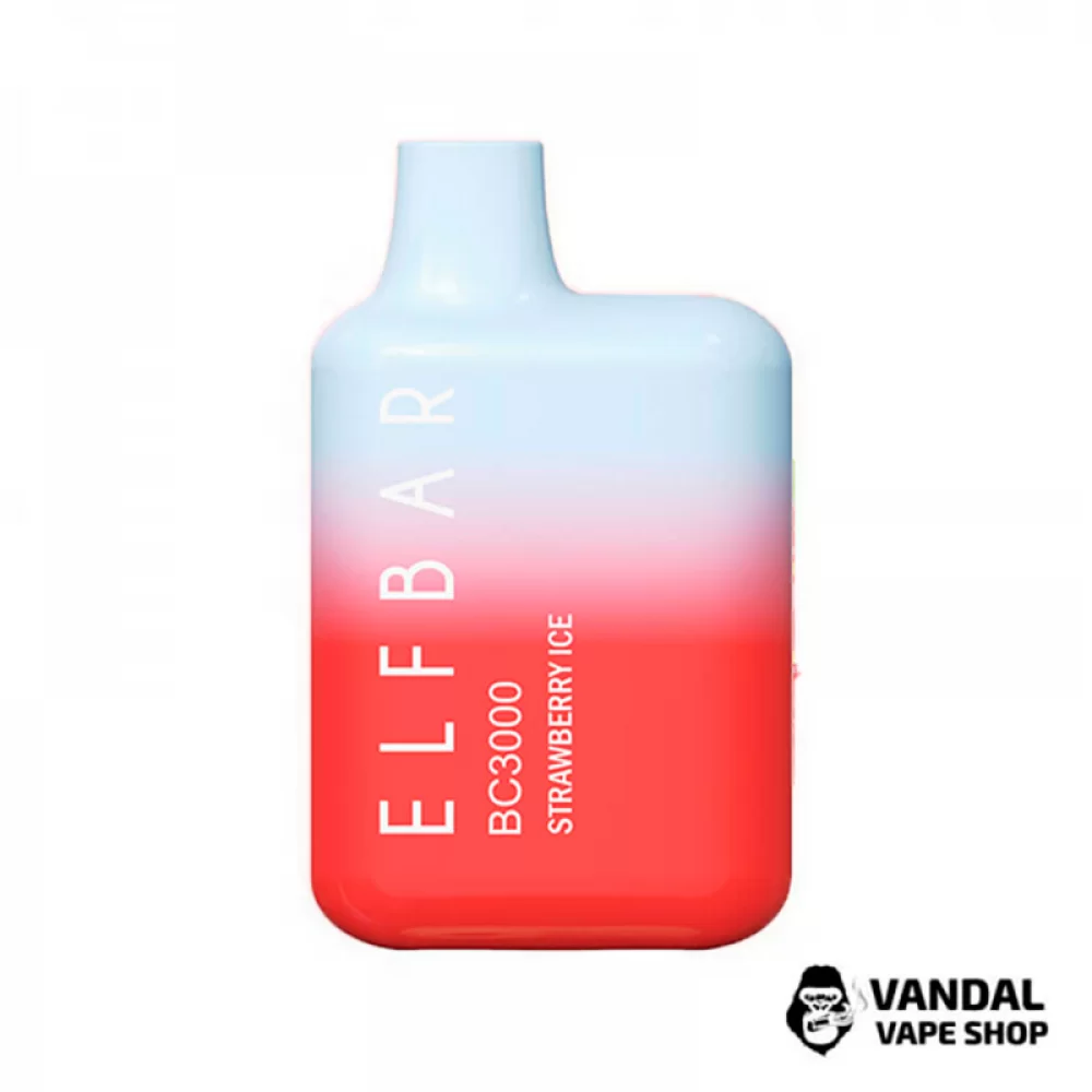 Одноразовий Pod Elf Bar BC3000 Disposable Device 650mAh 5% на 3000 затяжок зі смаком полуниці з льодом Одноразовий Pod Elf Bar BC3000 Disposable Device 650mAh 5% на 3000 затяжок зі смаком полуниці з льодом