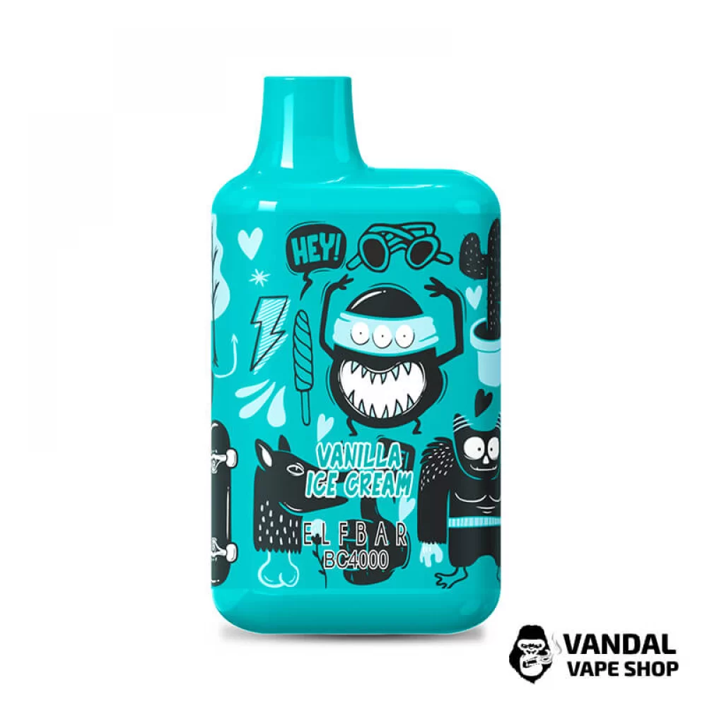 Одноразовый Pod Elf Bar BC4000 LE Disposable Device 650mAh 5% на 4000 затяжек со вкусом ванильного мороженого Одноразовый Pod Elf Bar BC4000 LE Disposable Device 650mAh 5% на 4000 затяжек со вкусом ванильного мороженого