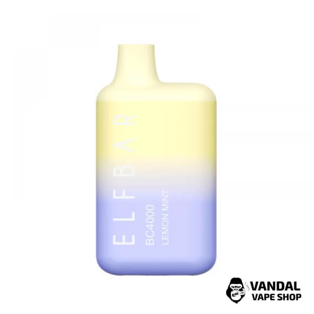 Одноразовий Pod Elf Bar BC4000 Disposable Device 650mAh 5% на 4000 затяжок зі смаком лимону з м'ятою