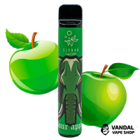Elf Bar Lux 1500 Disposable Device Sour Apple 850mAh 50 мг 