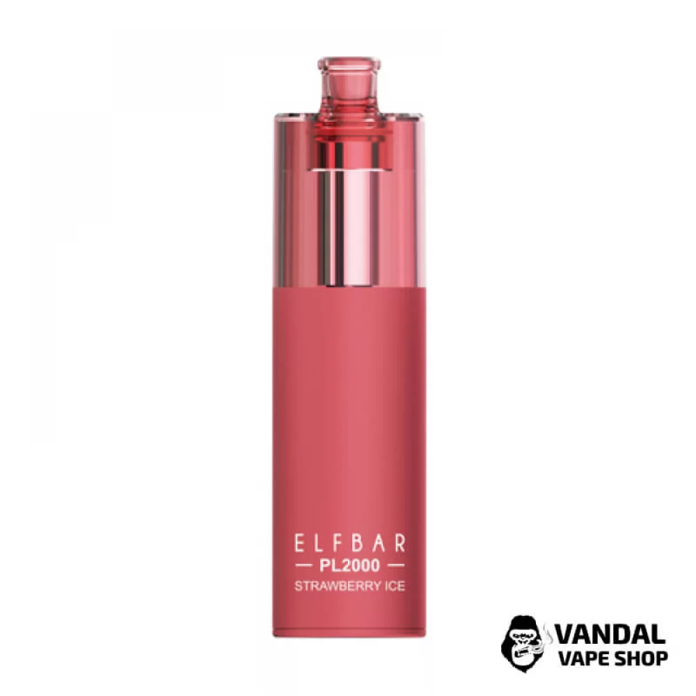 Одноразовий Pod Elf Bar PL2000 1000 мАч на 2000 затяжок зі смаком полуниці з льодом