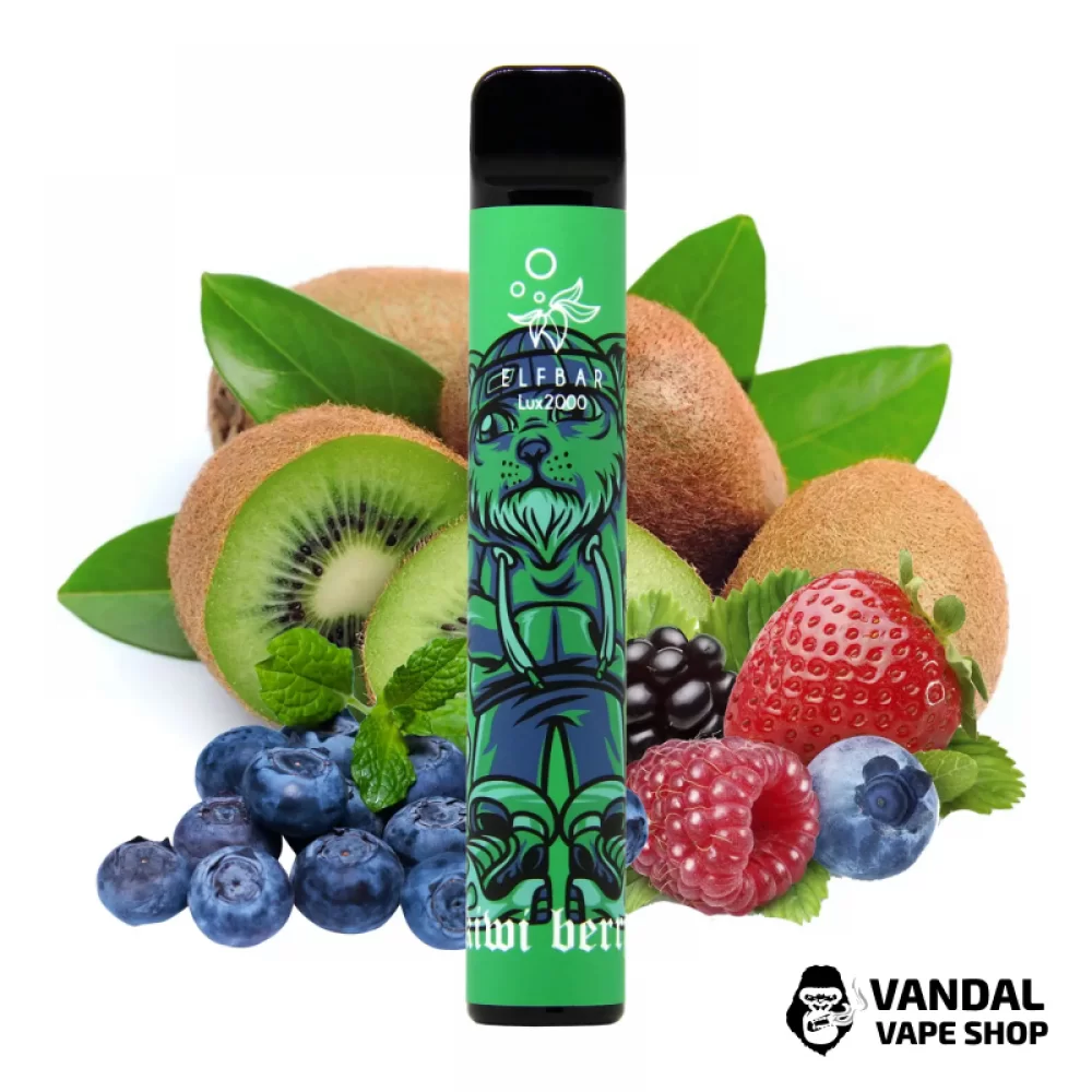 Одноразова Pod-система Elf Bar Lux на 2000 затяжок зі смаком ківі і ягід Одноразова Pod-система Elf Bar Lux на 2000 затяжок зі смаком ківі і ягід