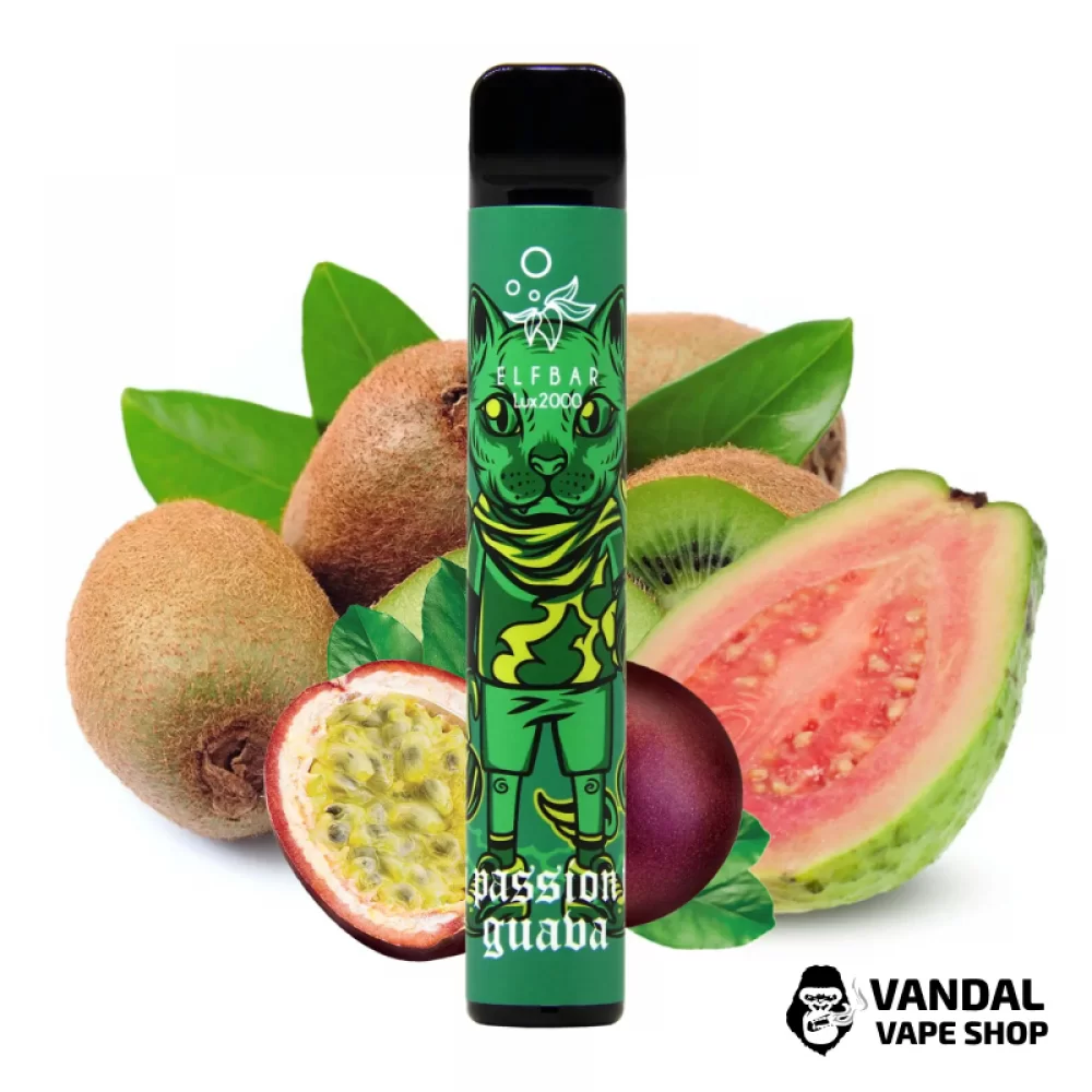 Одноразовая Pod-система Elf Bar Lux на 2000 затяжек со вкусом киви, маракуйи и гуавы Одноразовая Pod-система Elf Bar Lux на 2000 затяжек со вкусом киви, маракуйи и гуавы