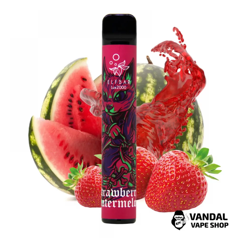Одноразовая Pod-система Elf Bar Lux на 2000 затяжек со вкусом клубники и арбуза Одноразовая Pod-система Elf Bar Lux на 2000 затяжек со вкусом клубники и арбуза