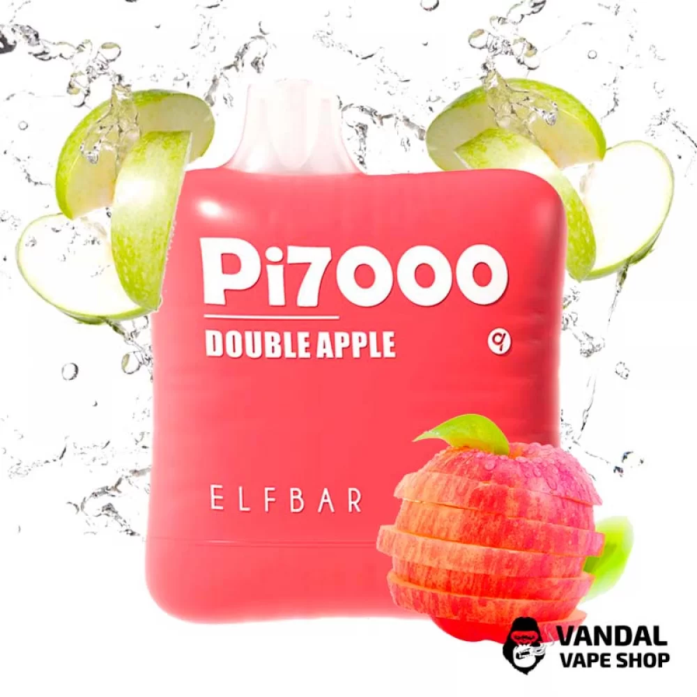 Одноразовий Pod Elf Bar PI7000 500 мАг 5% на 7000 затяжок зі смаком міксу яблук Одноразовий Pod Elf Bar PI7000 500 мАг 5% на 7000 затяжок зі смаком міксу яблук