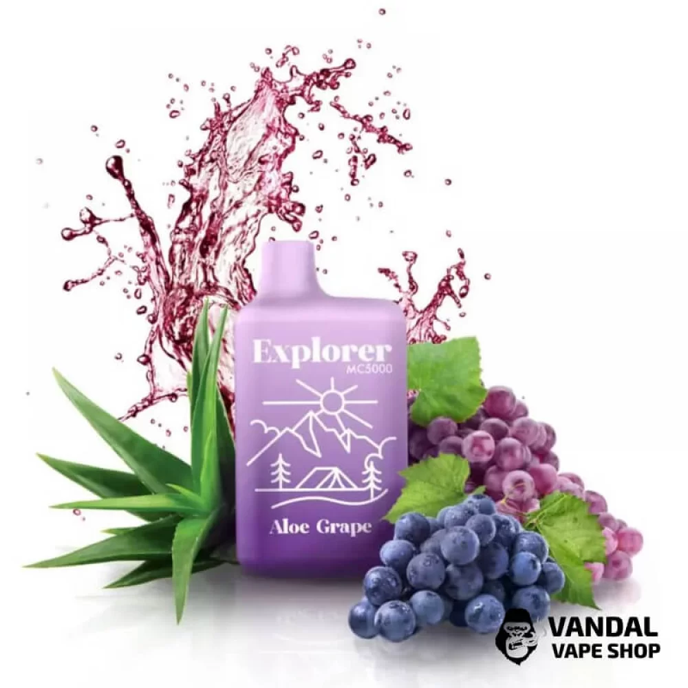 Одноразовый Pod Explorer MC5000 650 мАч 5% на 5000 затяжек со вкусом алоэ и винограда Одноразовый Pod Explorer MC5000 650 мАч 5% на 5000 затяжек со вкусом алоэ и винограда