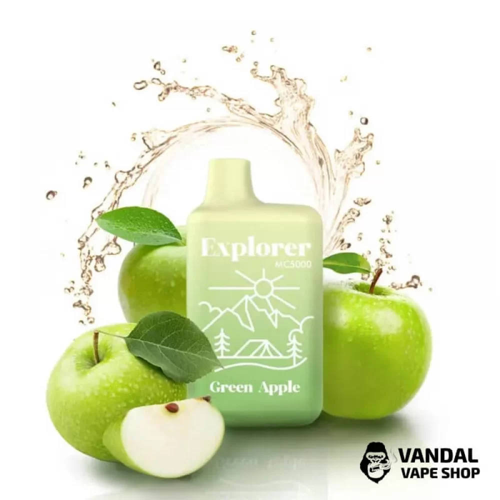 Одноразовий Pod Explorer MC5000 650 мАг 5% на 5000 затяжок зі смаком зеленого яблука Одноразовий Pod Explorer MC5000 650 мАг 5% на 5000 затяжок зі смаком зеленого яблука