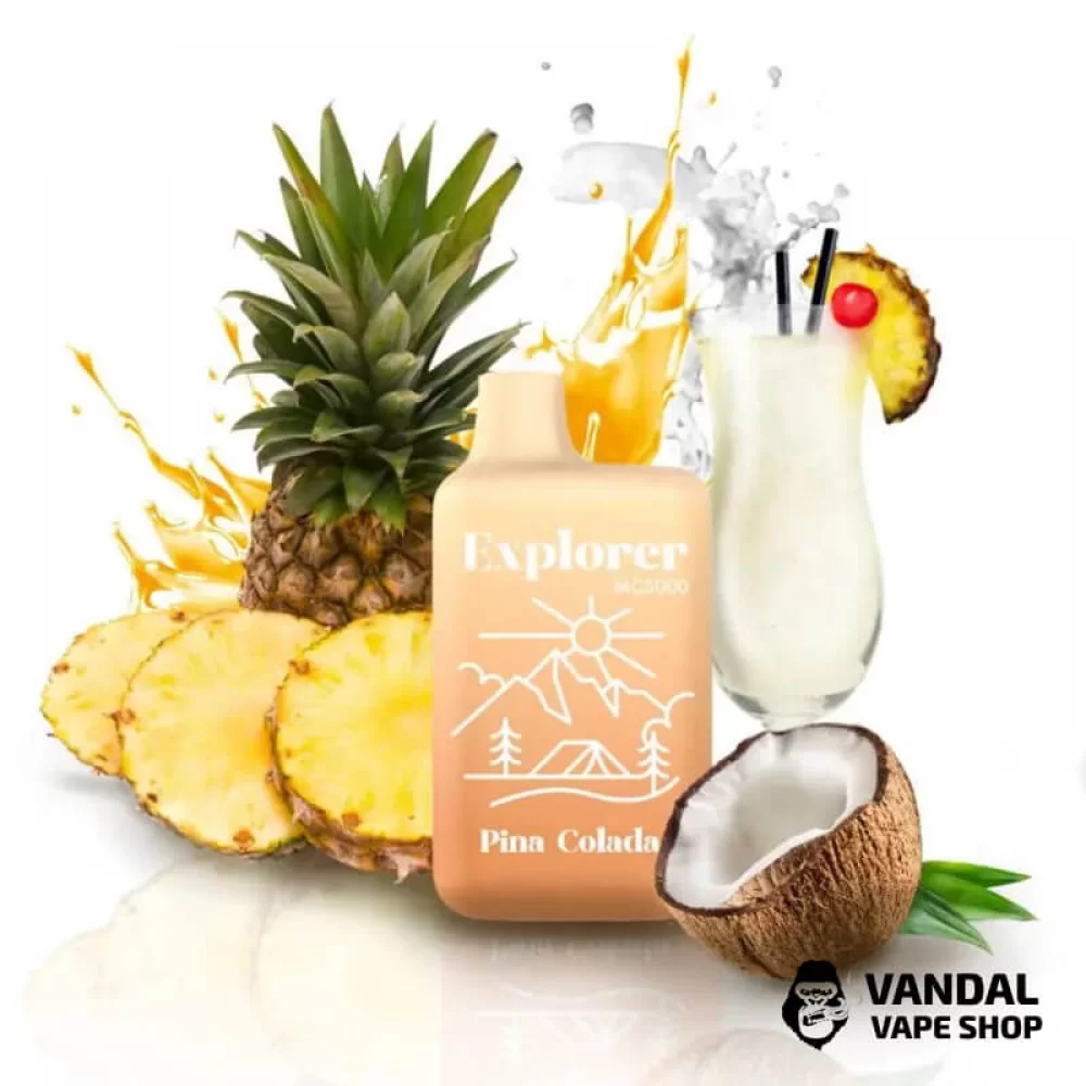 Одноразовий Pod Explorer MC5000 650 мАг 5% на 5000 затяжок зі смаком "Піна колади" Одноразовий Pod Explorer MC5000 650 мАг 5% на 5000 затяжок зі смаком "Піна колади"