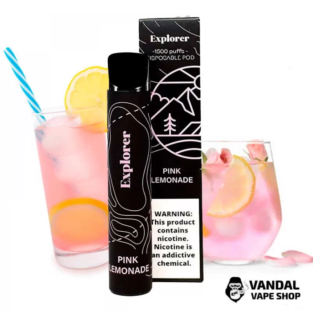Одноразовий Pod Explorer 1500 Disposable Device 850mAh 5% на 1500 затяжок зі смаком рожевого лимонаду