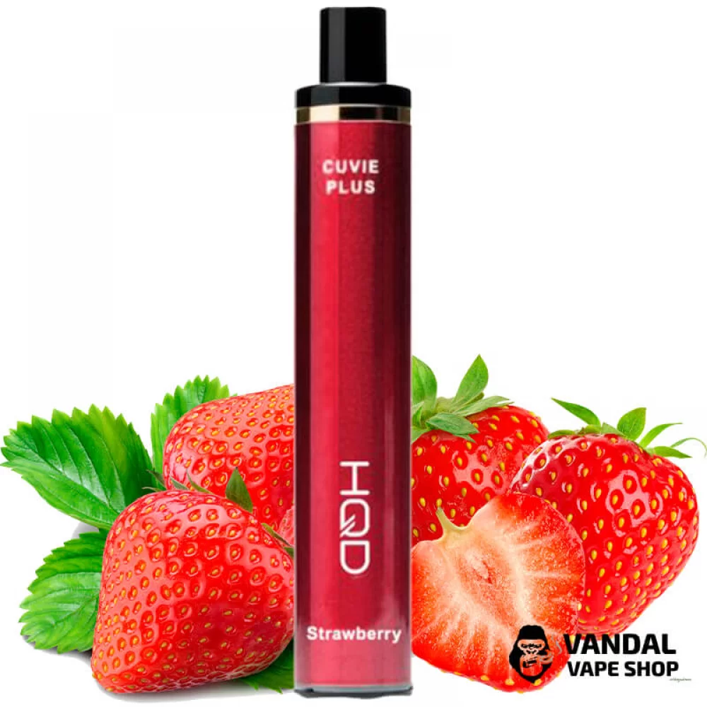 Одноразова Pod система HQD Cuvie Plus на 1200 затяжок зі смаком полуниці