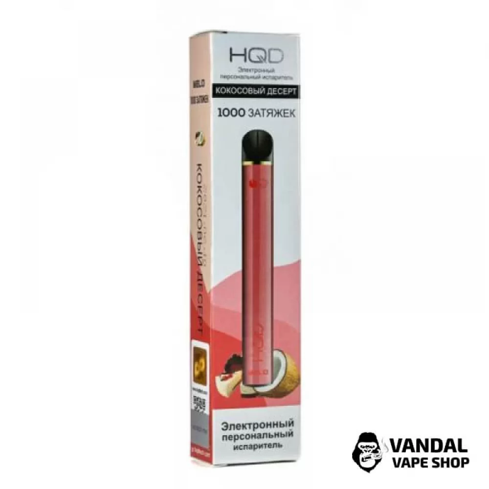 Одноразова Pod система HQD Melo на 1000 затяжок зі смаком кокосового десерту