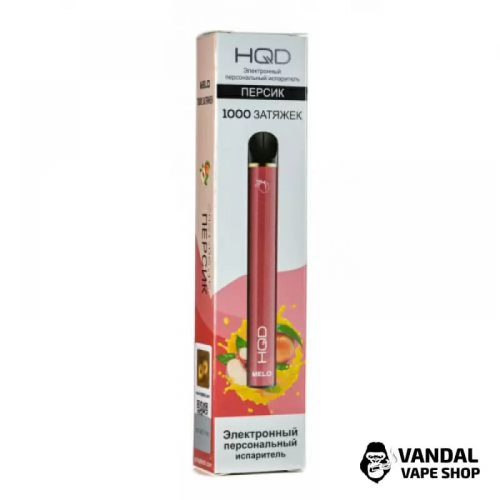 Одноразова Pod система HQD Melo на 1000 затяжок зі смаком персика Одноразова Pod система HQD Melo на 1000 затяжок зі смаком персика