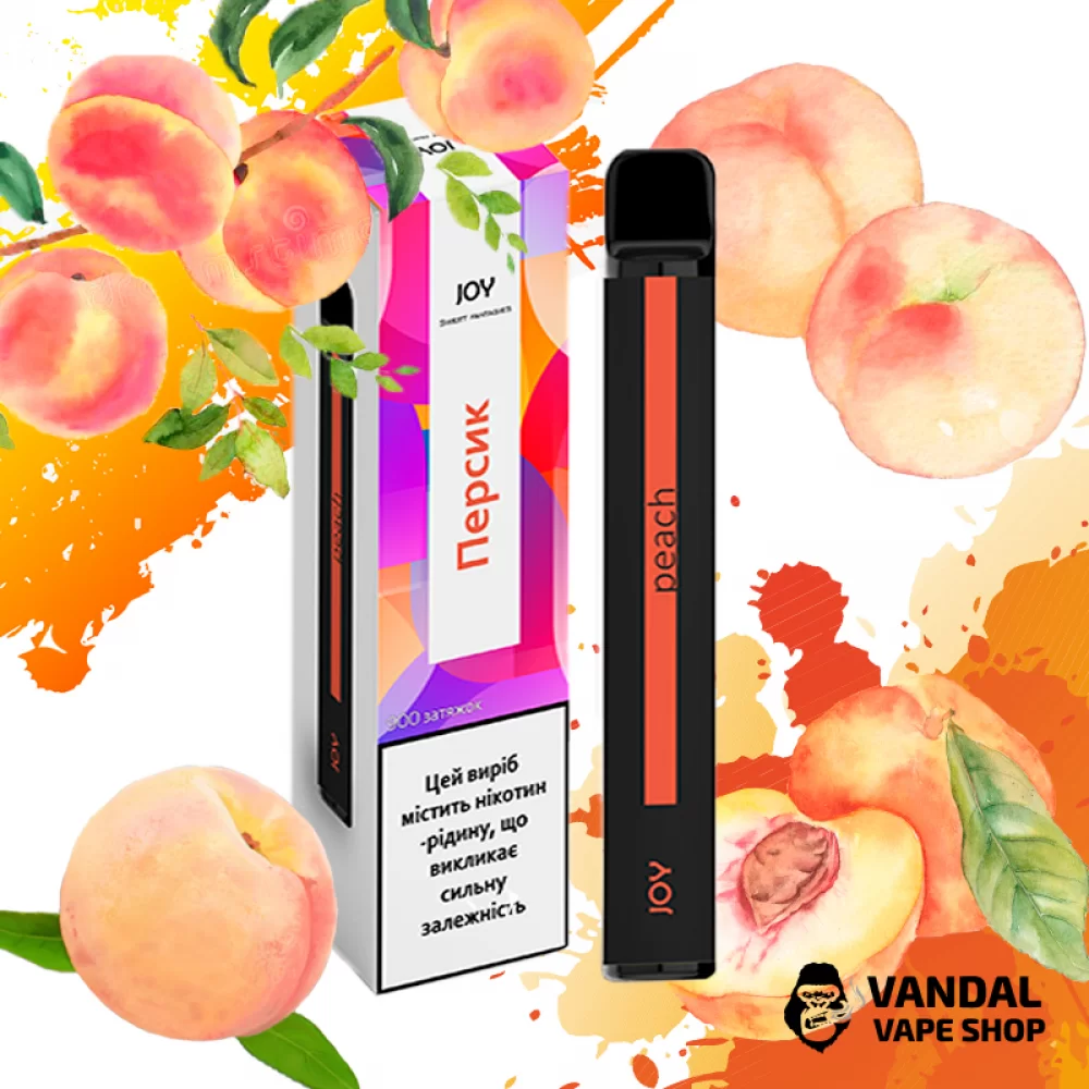 Одноразова Pod система JOY Disposable Pod Kit 5% 550 mAh на 900 затяжок зі смаком персика Одноразова Pod система JOY Disposable Pod Kit 5% 550 mAh на 900 затяжок зі смаком персика