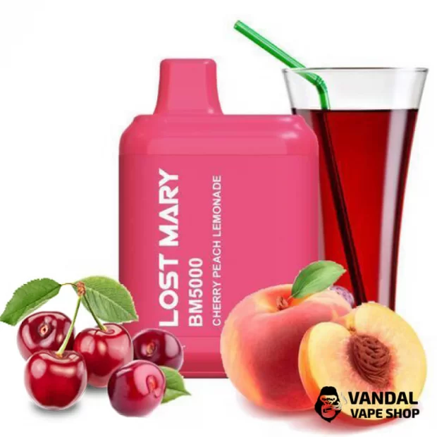 Одноразовый Pod Lost Mary BM5000 650 мАч 5% на 5000 затяжек со вкусом вишнёво-персикового лимонада