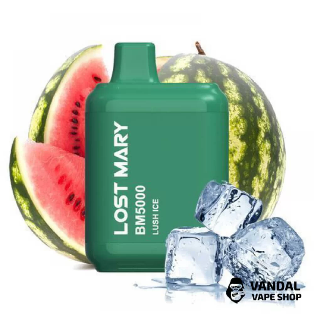 Одноразовый Pod Lost Mary BM5000 650 мАч 5% на 5000 затяжек со вкусом арбуза со льдом Одноразовый Pod Lost Mary BM5000 650 мАч 5% на 5000 затяжек со вкусом арбуза со льдом