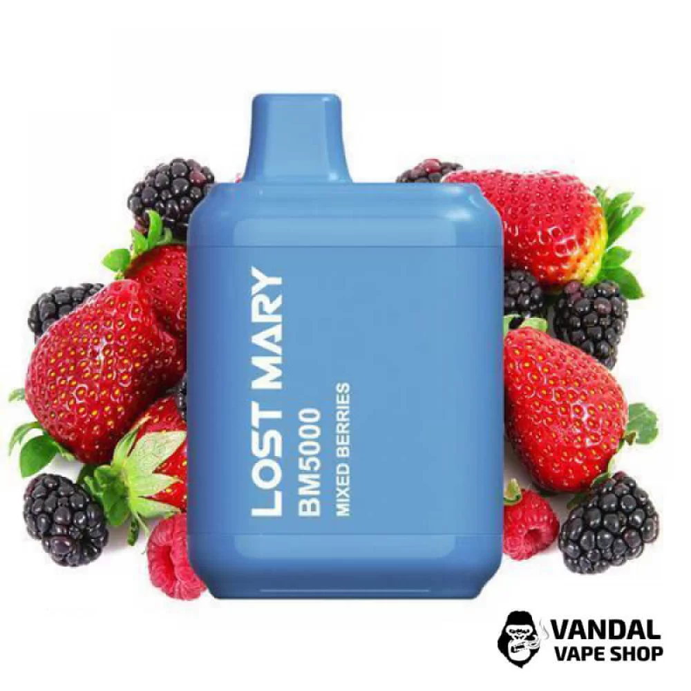 Одноразовый Pod Lost Mary BM5000 650 мАч 5% на 5000 затяжек со вкусом ягодного микса Одноразовый Pod Lost Mary BM5000 650 мАч 5% на 5000 затяжек со вкусом ягодного микса