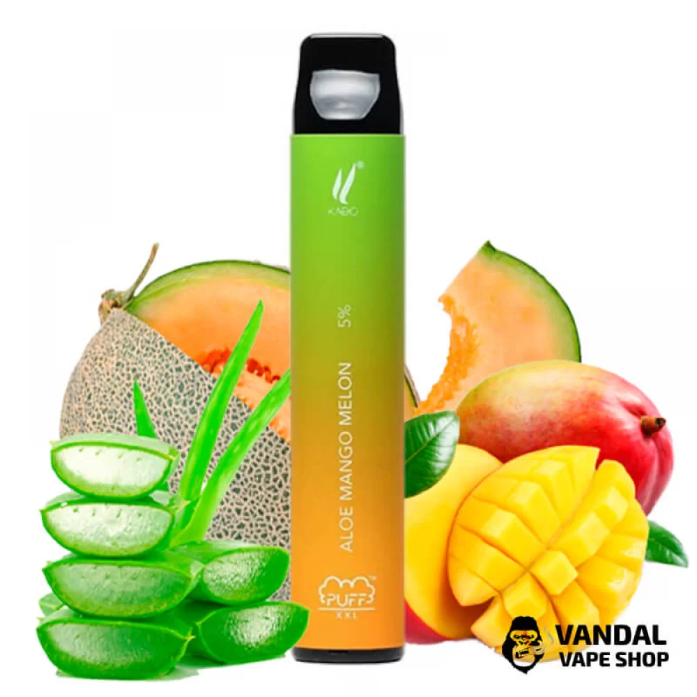 Одноразовая Pod система Puff XXL на 1600 затяжек со вкусом алоэ, манго и дыни
