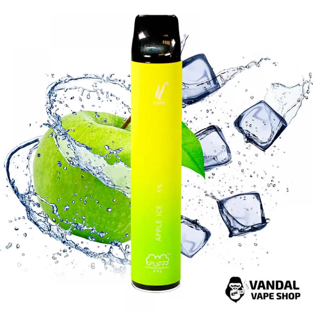 Одноразовая Pod система Puff XXL на 1600 затяжек со вкусом яблока со льдом