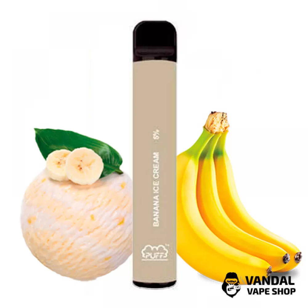Одноразова Pod система Puff XXL на 1600 затяжок зі смаком бананового морозива Одноразова Pod система Puff XXL на 1600 затяжок зі смаком бананового морозива