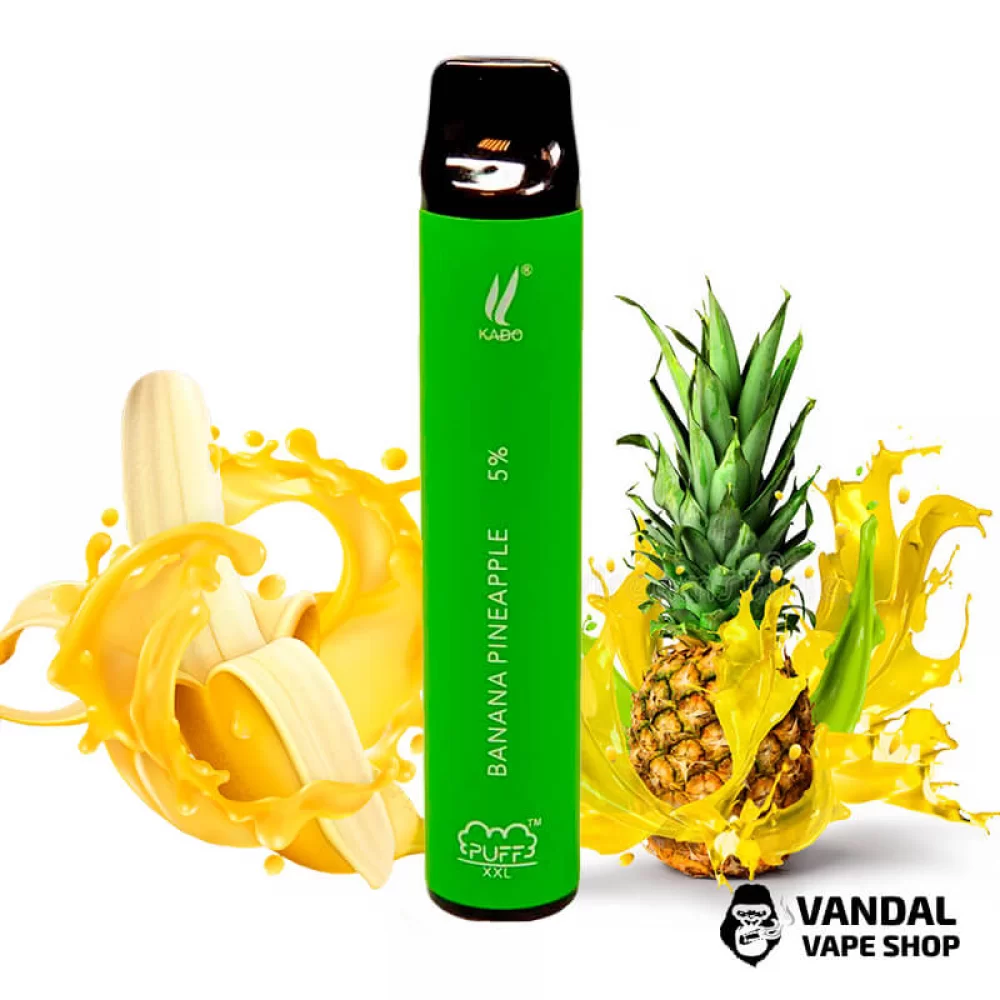 Одноразовая Pod система Puff XXL на 1600 затяжек со вкусом банана и ананаса