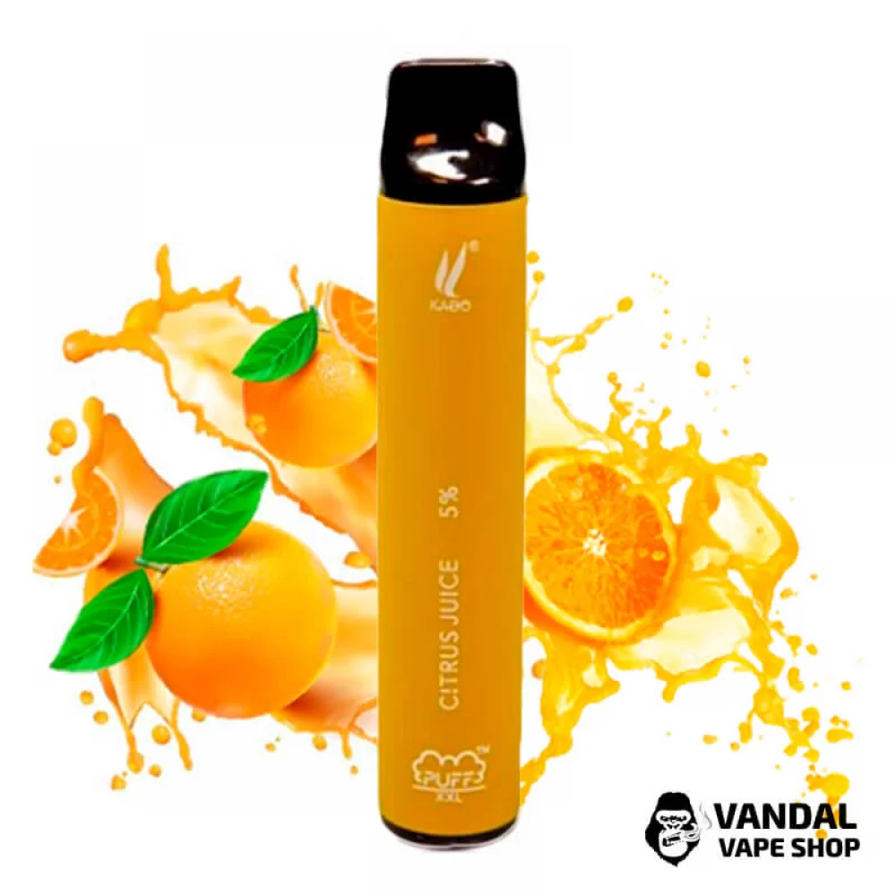 Одноразовая Pod система Puff XXL на 1600 затяжек со вкусом сока из цитрусов Одноразовая Pod система Puff XXL на 1600 затяжек со вкусом сока из цитрусов