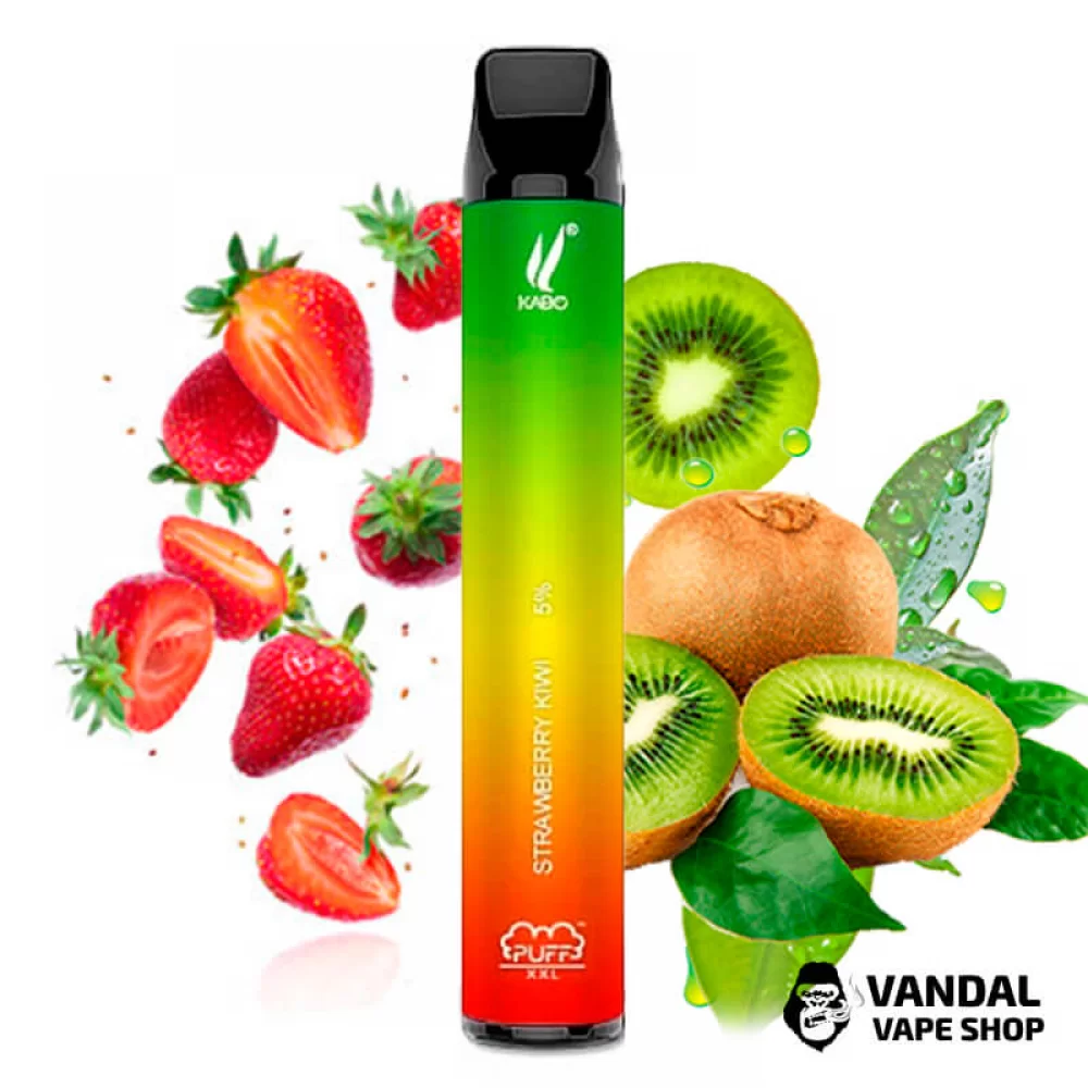 Одноразова Pod система Puff XXL на 1600 затяжок зі смаком полуниці та ківі Одноразова Pod система Puff XXL на 1600 затяжок зі смаком полуниці та ківі