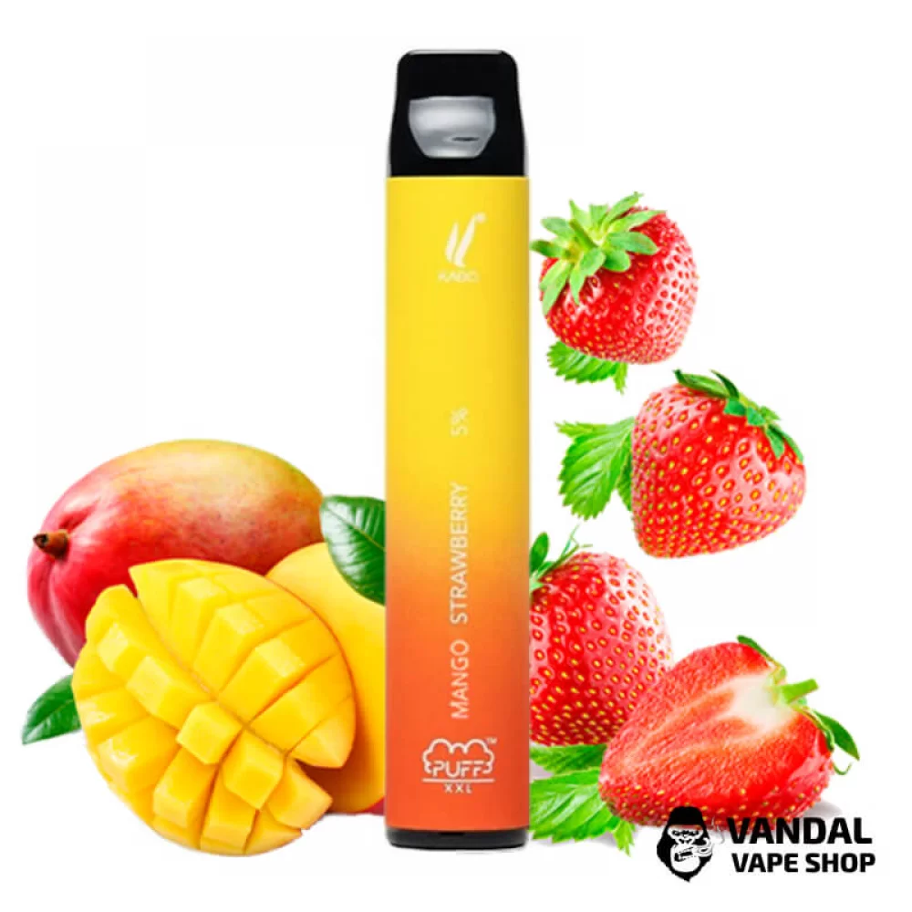 Одноразовая Pod система Puff XXL на 1600 затяжек со вкусом манго и клубники