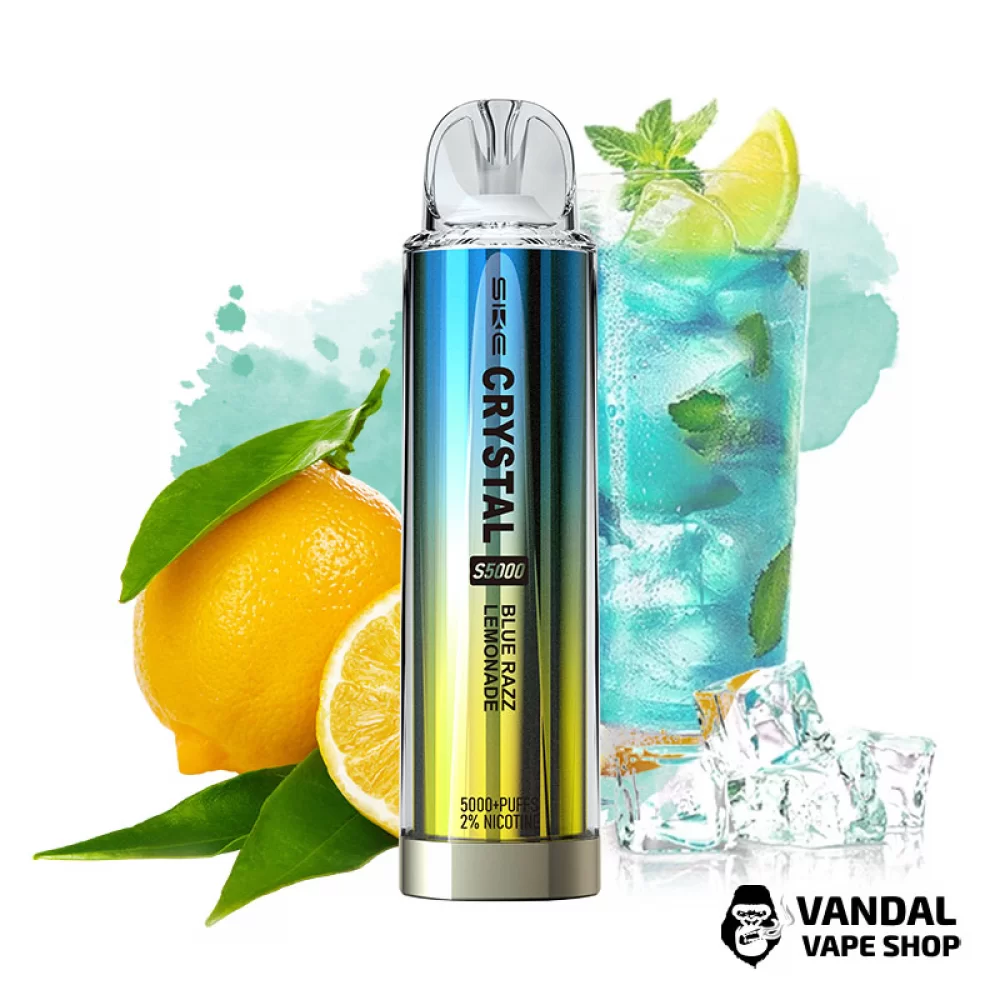 Одноразовая Pod система SKE Crystal S5000 50 мг 650 мАч на 5000 затяжек со вкусом голубого лимонада