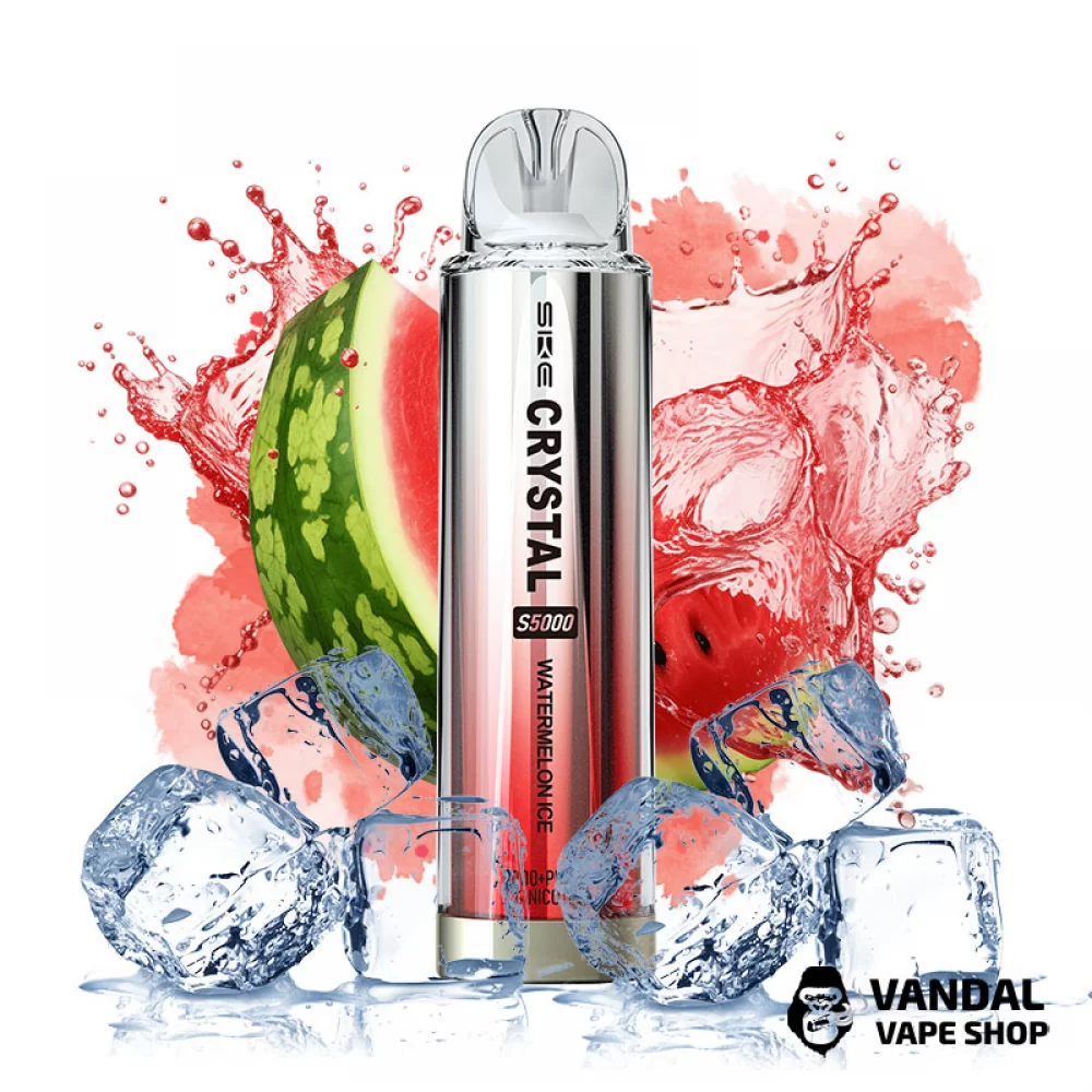 Одноразовая Pod система SKE Crystal S5000 50 мг 650 мАч на 5000 затяжек со вкусом арбуза с холодком Одноразовая Pod система SKE Crystal S5000 50 мг 650 мАч на 5000 затяжек со вкусом арбуза с холодком