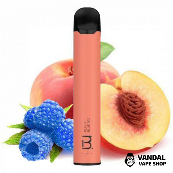 Одноразка Pod система BMOR Saturn Disposable Pod Kit 1000 mAh на 1600 затяжок зі смаком персика і блакитної малини