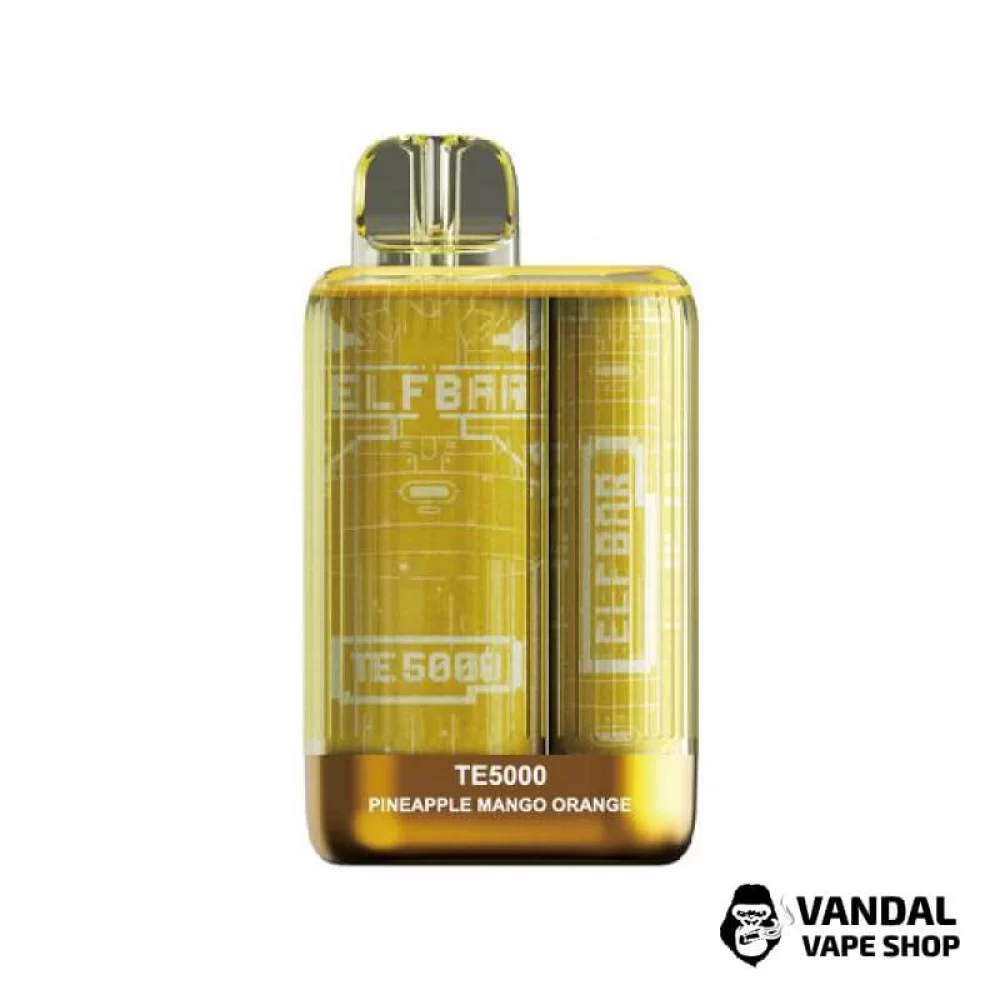 Одноразовый Pod Elf Bar TE5000 550 мАч на 5000 затяжек со вкусом ананаса, манго и апельсина