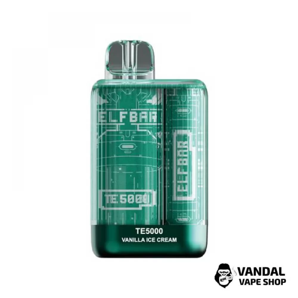 Одноразовый Pod Elf Bar TE5000 550 мАч на 5000 затяжек со вкусом ванильного мороженого Одноразовый Pod Elf Bar TE5000 550 мАч на 5000 затяжек со вкусом ванильного мороженого