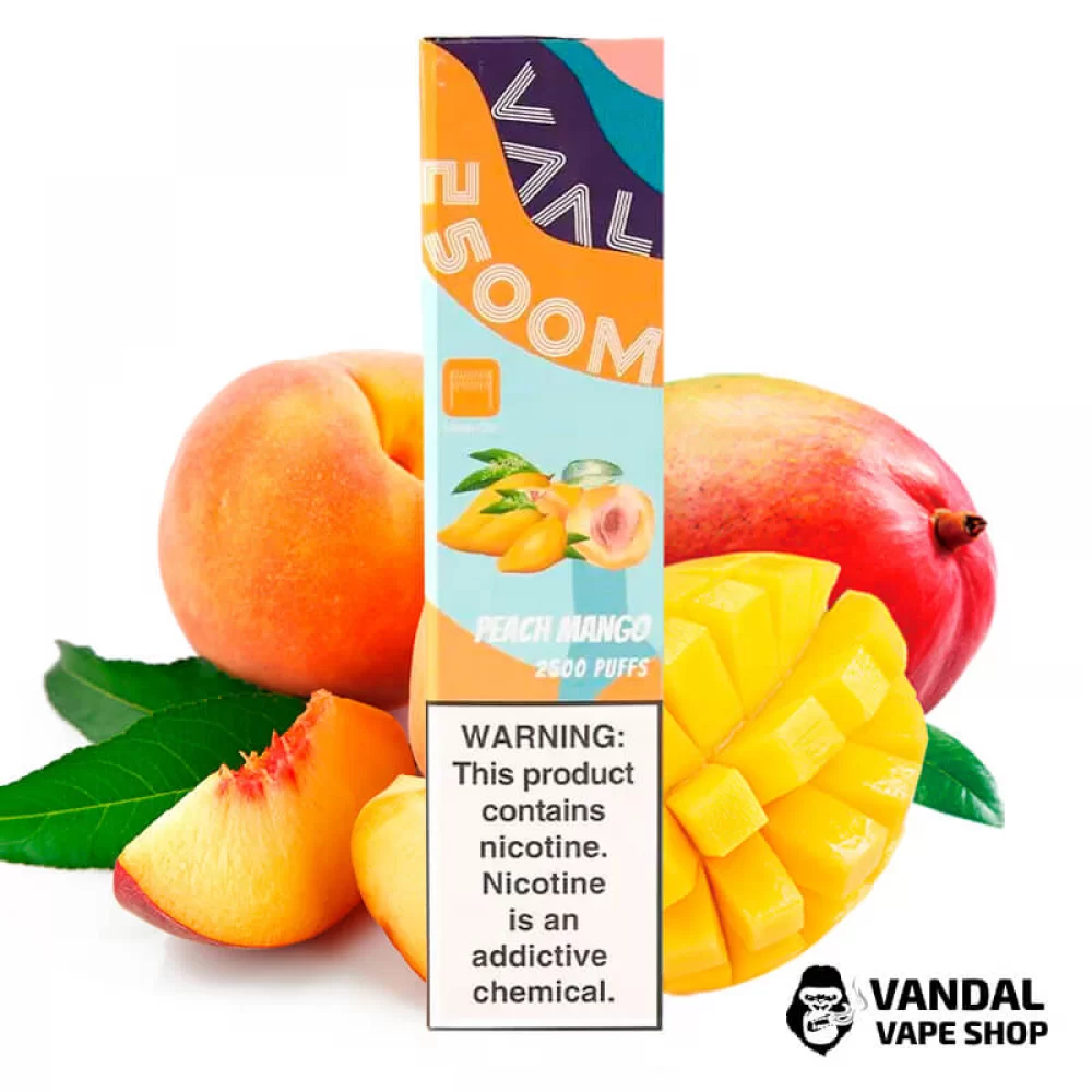 Одноразовая Pod система Joyetech VAAL 2500M 1300 мАч со вкусом персика и манго Одноразовая Pod система Joyetech VAAL 2500M 1300 мАч со вкусом персика и манго