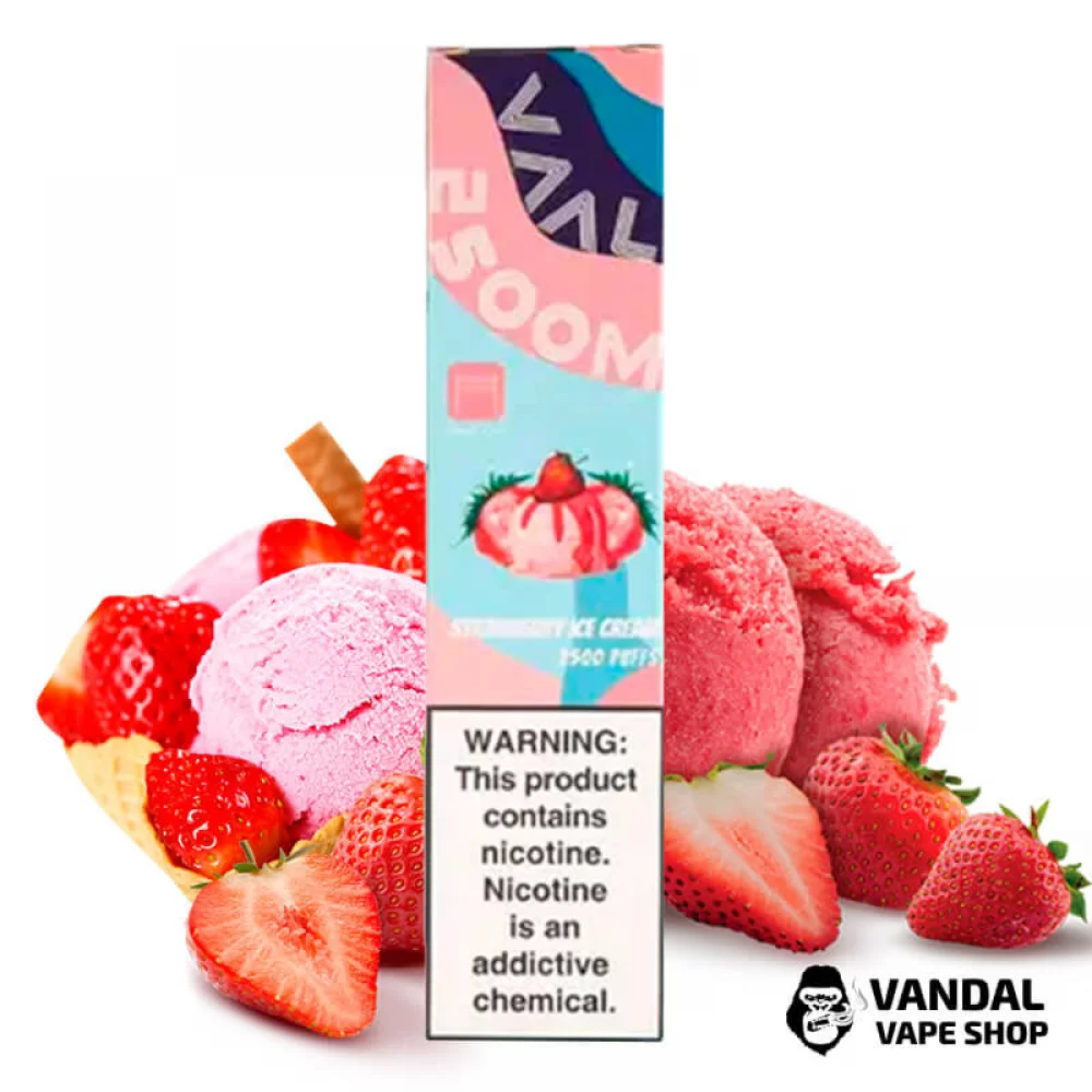 Одноразова Pod система Joyetech VAAL 2500M 1300 мАг зі смаком полуничного морозива Одноразова Pod система Joyetech VAAL 2500M 1300 мАг зі смаком полуничного морозива