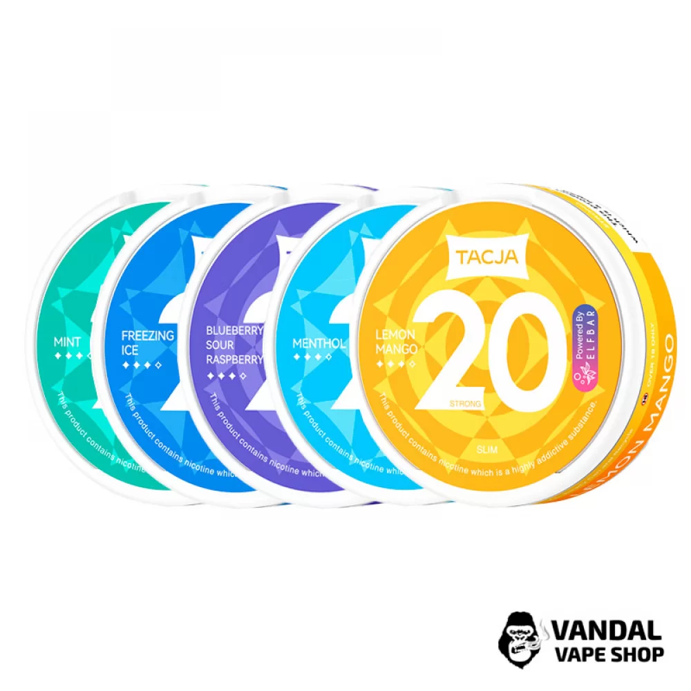 Никотиновые подушечки Tacja (20 шт) крепостью 20 мг/г